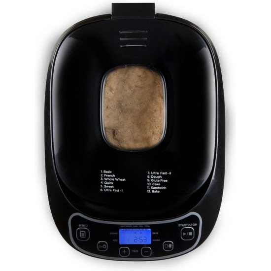 DOMO B3973 Broodbakmachine Timerfunctie, Met display Zwart